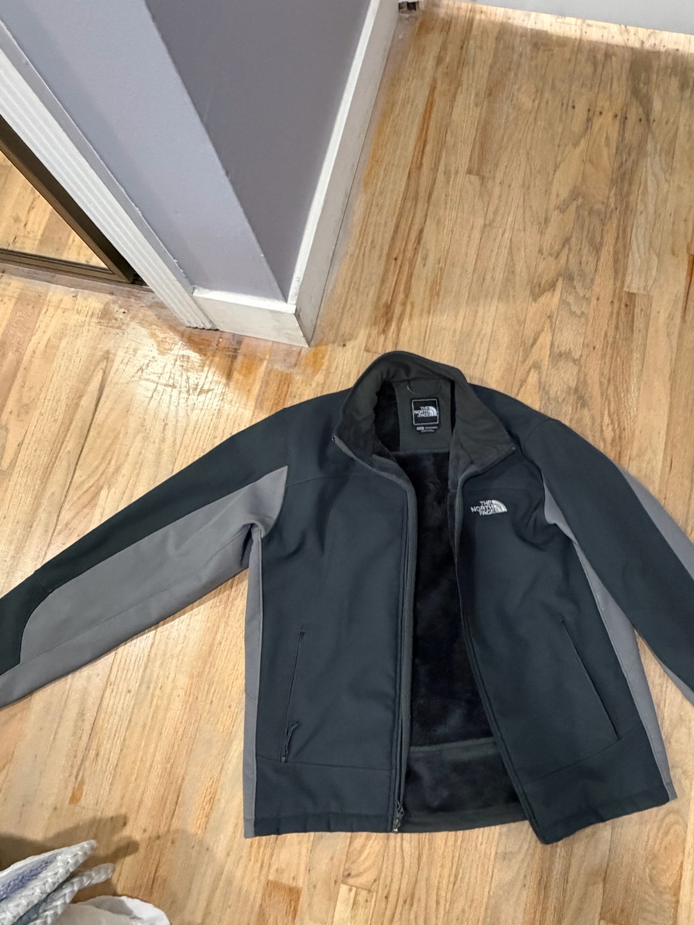 The North Face Men's Black and Gray Performance Softshell Jacket